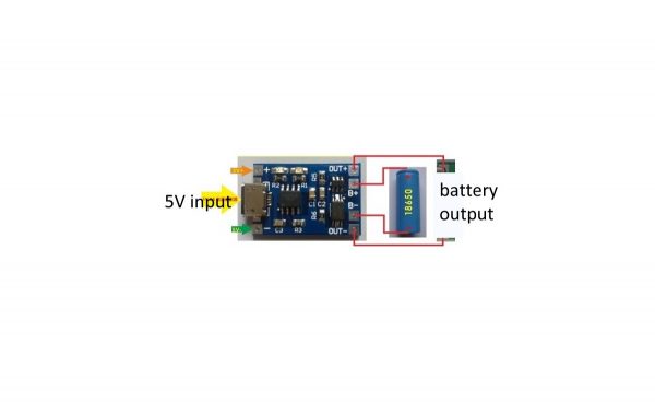 5v 1a میکرو usb باتری های لیتیومی به همراه محافظ 1 ارکید استور