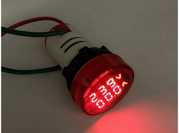 لامپ سیگنال با ولتمتر و آمپرمتر روپنلی مدل ad101 22vam 11 ارکید استور