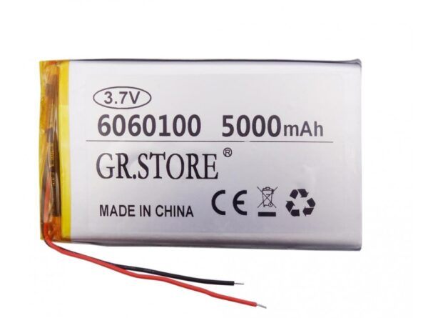 باتری لیتیوم پلیمر 37v ظرفیت 5000mah مارک grstore کد 6060100 ارکید استور