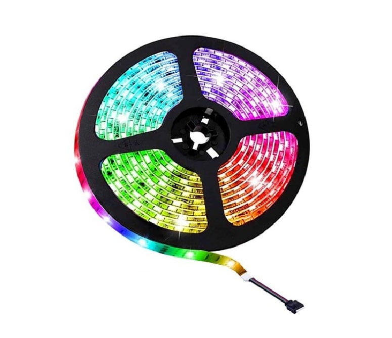 رول 5 متری LED نواری RGB برنامه پذیر 12 ولت IC دار 2811 | ارکید استور