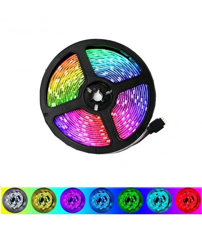 رول 5 متری LED نواری RGB برنامه پذیر 12 ولت IC دار 2811 | ارکید استور