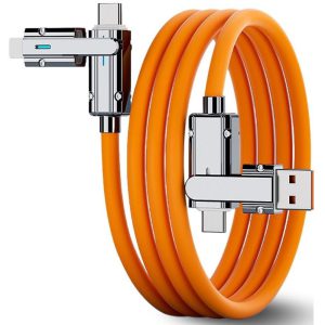 کابل شارژر POWERFUL چهارکاره مدل 2IN2