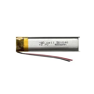 باتری لیتیوم پلیمر 3.7v ظرفیت 400mAh برند AD CELL کد 501040