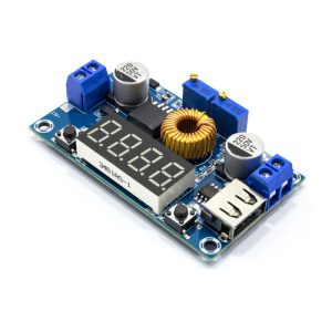 ماژول مبدل dc dc کاهنده xl4015 دارای نمایشگر با امکان کنترل جریان و ولتاژ خروجی ارکید استور