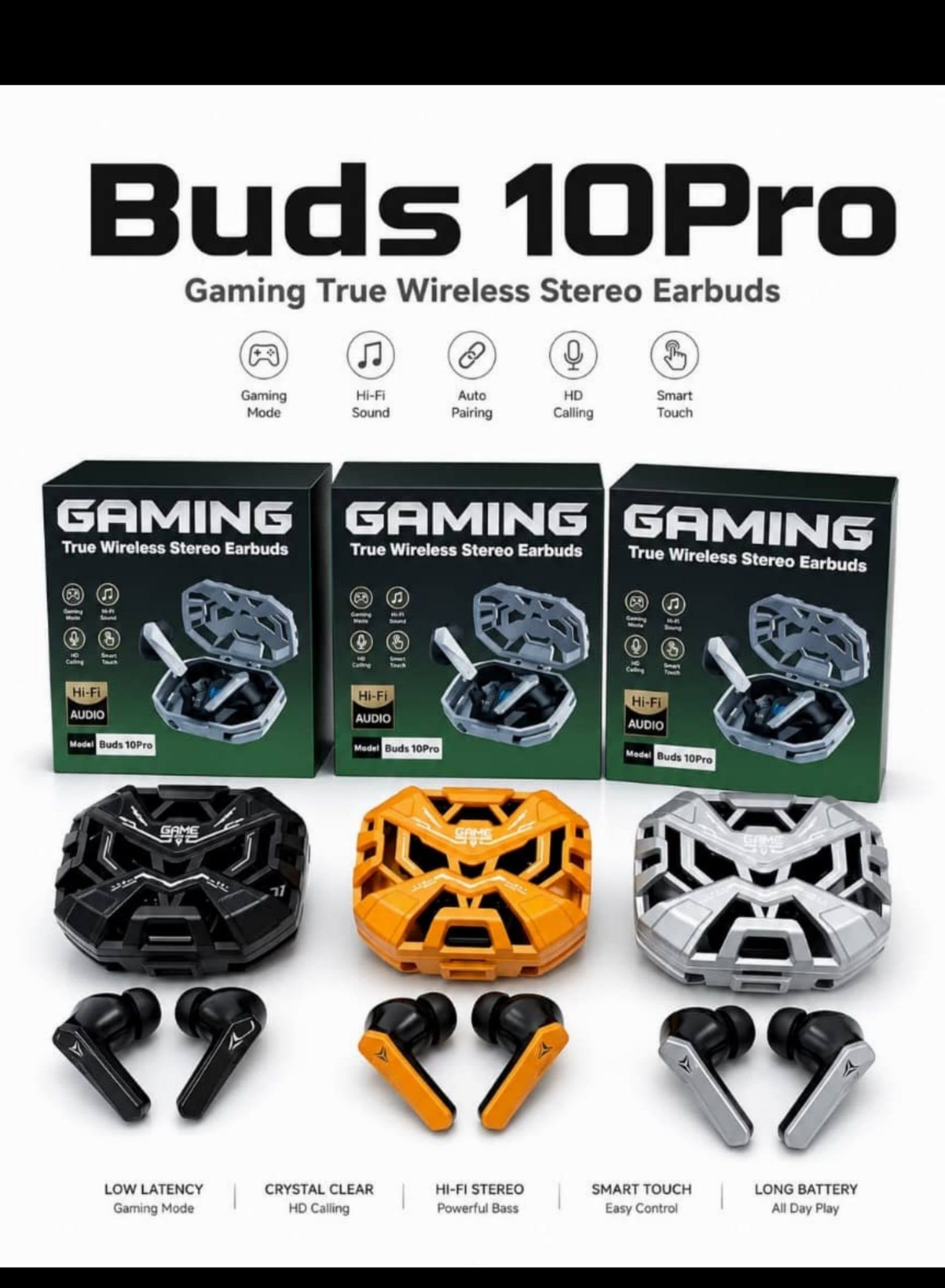 ایرپاد بلوتوثی TWS مدل Buds 10Pro گیمینگ