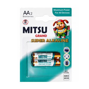 باتری قلمی MITSU دو عددی SUPER ALKALINE