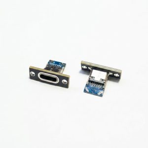 سوکت مادگی USB Type-C روپنلی 2 پین مشکی